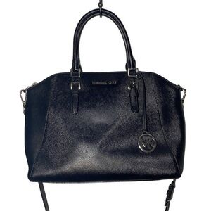 Michael Kors Satchel Bag in Black with Silver Hardware